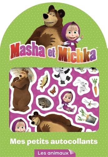  Animaccord - Mes petits autocollants Masha et Michka - Les animaux.
