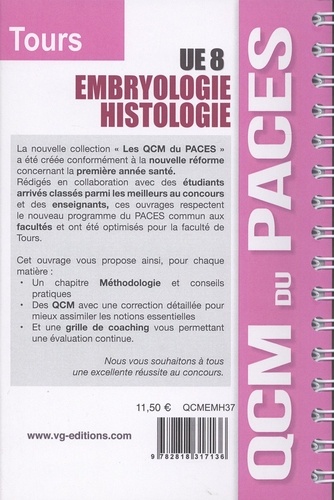 Embryologie Histologie UE 8 Tours  Edition 2019