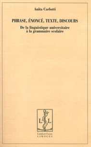Phrase, énoncé, texte, discours