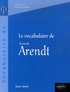 Anne Amiel et Jean-Pierre Zarader - Le vocabulaire de Hannah Arendt.