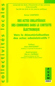 Des actes unilatéraux des communes dans le contexte électronique