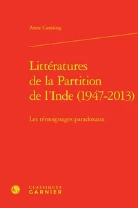 Littératures de la Partition de l'Inde (1947-2013)