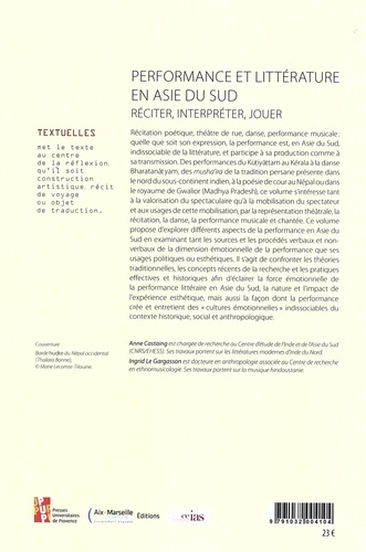 Performance et littérature en Asie du Sud. Réciter, interpréter, jouer