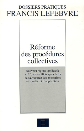 Anne Charvériat et Stéphane Martin - Réforme des procédures collectives.