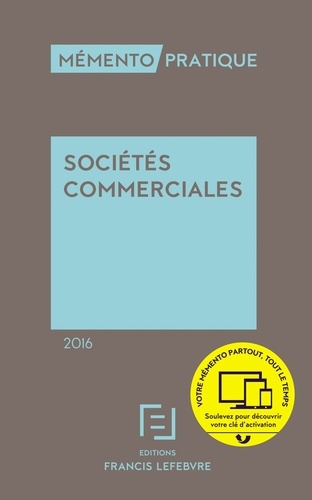 Anne Charvériat et Alain Couret - Sociétés commerciales 2016.