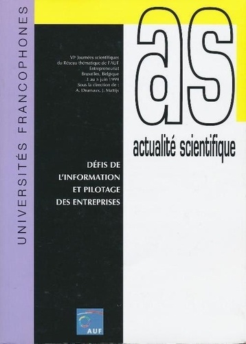Anne Drumaux - Defis De L'Information Et Pilotage Des Entreprises.