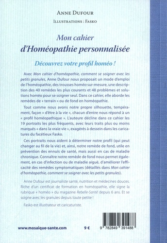 Mon cahier d'homéopathie personnalisée -... de Anne Dufour - Livre - Decitre