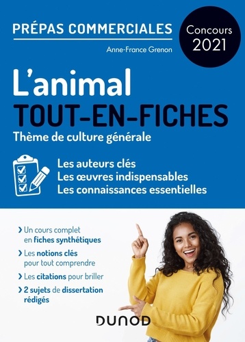 L'animal. Thème de culture générale Prépas commerciales  Edition 2021
