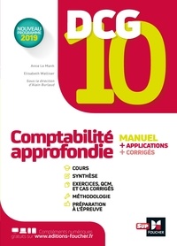 Anne Le Manh et Elisabeth Walliser - DCG 10 Comptabilité approfondie - Manuel + applications + corrigés.