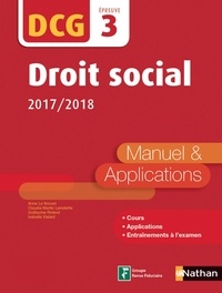 Anne Le Nouvel et Claudia Martin Laviolette - Droit social DCG 3 - Manuel & Applications.