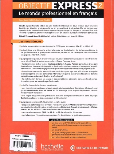 Objectif Express 2 B1/B2.1. Le monde professionnel en français, pack livre + version numérique  Edition 2022 -  avec 1 DVD