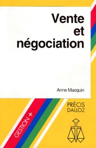 Anne Macquin - Vente et négociation - 1993.