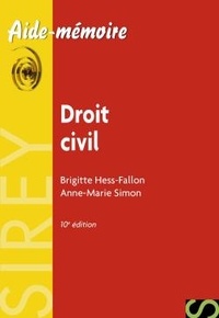 Anne-Marie Hess-Fallon et Brigitte Hess-Fallon - Droit civil.