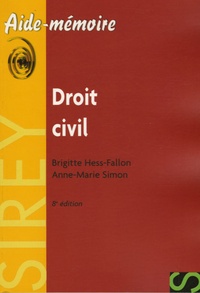 Anne-Marie Simon et Brigitte Hess-Fallon - Droit civil.