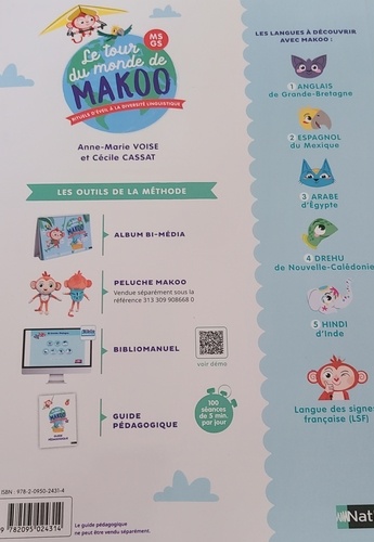 Le tour du monde de Makoo MS-GS. Rituels d'éveil à la diversité linguistique - Guide pédagogique