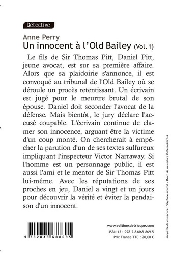 Une enquête de Daniel Pitt Tome 1 Un innocent à l'Old Bailey. Partie 1 - Edition en gros caractères