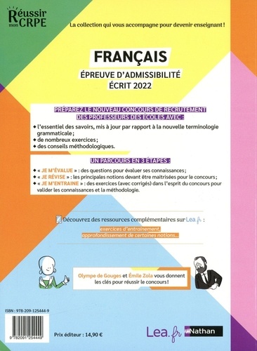 Français. Ecrit  Edition 2022