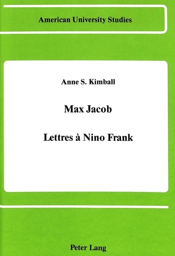Anne-S Kimball - Lettres A Nino Frank.