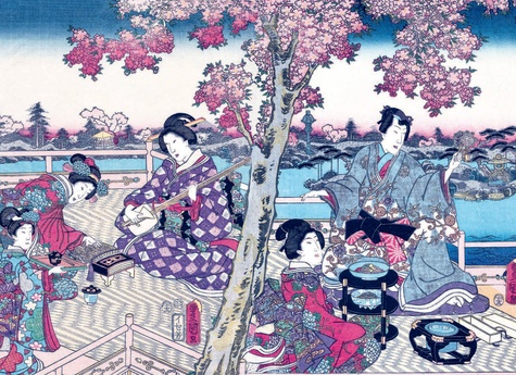 Les cerisiers en fleur par les grands maîtres de l'estampe japonaise