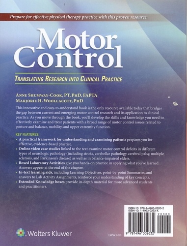 Motor Control. Translating Research Into Clinical Practice 5th edition