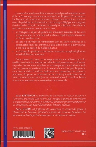 Rémunération du travail. Enjeux de gestion et débats de société