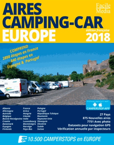 Aires camping-car Europe  Edition 2018