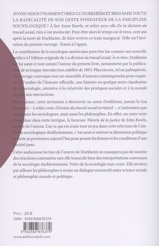 La division du travail revisited. Vers une théorie sociologique de la justice