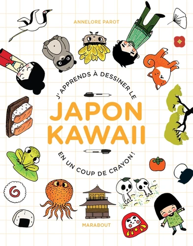 Couverture de J'apprends à dessiner le Japon kawaii en un coup de crayon !
