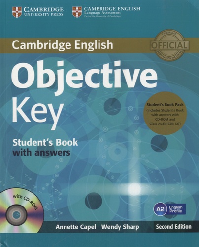 Annette Capel - Objective Key A2 - Student's Book with Answers. 1 Cédérom + 1 CD audio