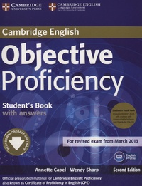 Annette Capel et Wendy Sharp - Objective Proficiency - Student's Book with Answers. 2 CD audio