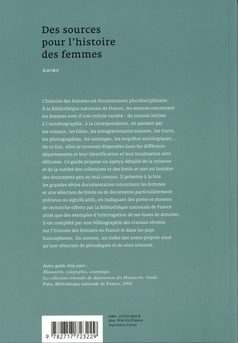 Des sources pour l'histoire des femmes. Guide