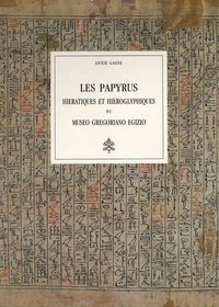 Les papyrus hiératiques et hiéroglyphiques du Museo Gregoriano Egizio