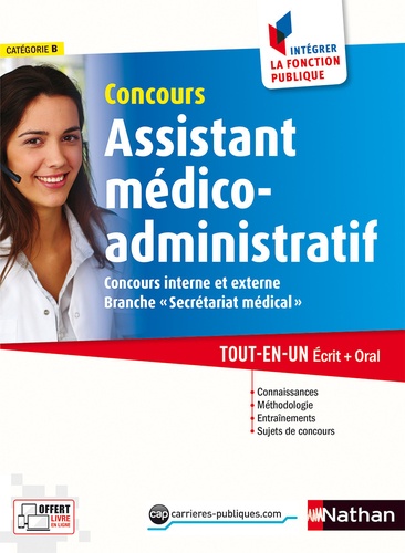 Concours assistant médico-administratif catégorie B  Edition 2016