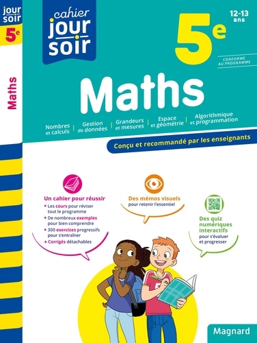 Cahier du jour/Cahier du soir Maths 5e  Edition 2023