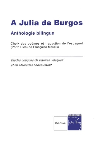  Anonyme - A Julia de Burgos - Anthologie bilingue Français-Espagnol.