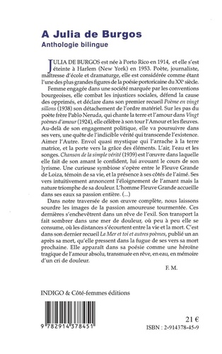A Julia de Burgos. Anthologie bilingue Français-Espagnol