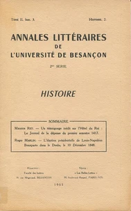 Annales littéraires de l'université de Besançon