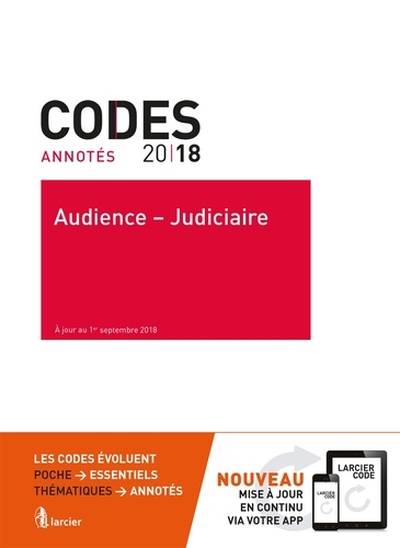  Anonyme - Audience - Judiciaire 2018 - A jour au 1er septembre 2018.