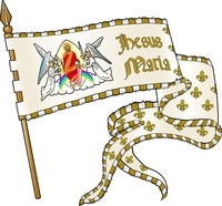  Anonyme - Autocollant la bannière de Jeanne d'arc.