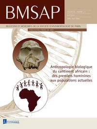 BMSAP Vol. 30 N° 1-2  Avril 2018