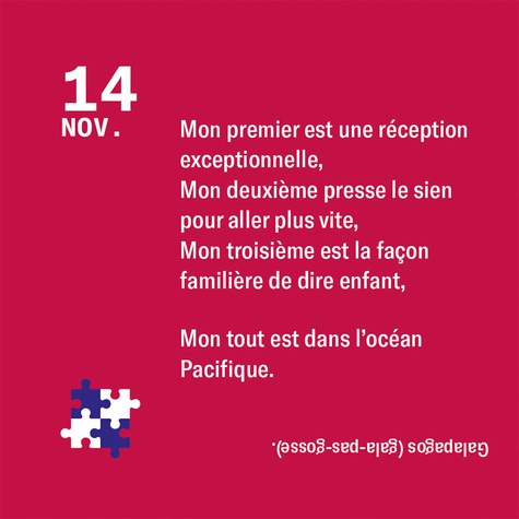 Calendrier un jour Charades