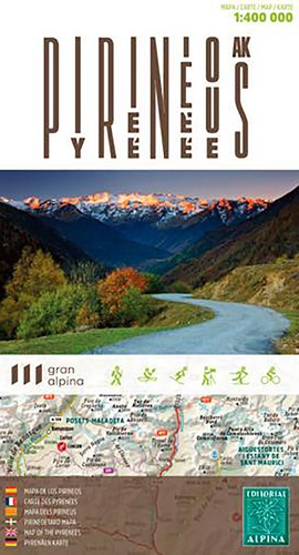 Carte des Pyrénées - 1/400.000