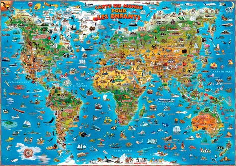 Carte du monde pour enfants sans barres