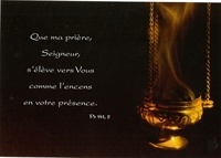 Anonyme - Carte Postale Fumée d'encens - à l'unité - Que ma prière, Seigneur s'élève comme l'encens en votre présence..
