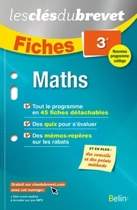 Clés du brevet fiches maths 3e