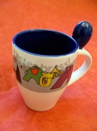  Anonyme - Coffee Mug "Brass" - white/blue.