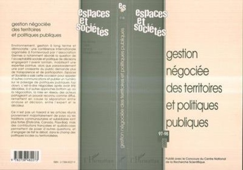  Anonyme - Espaces Et Societes N°97-98 Gestion Negociee Des Territoires Et Politiques Publiques.