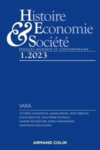  Anonyme - Histoire, Economie & Société 1/2023 : .