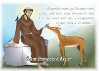 Images saintes "Saint-François d'Assise" par lot de 10