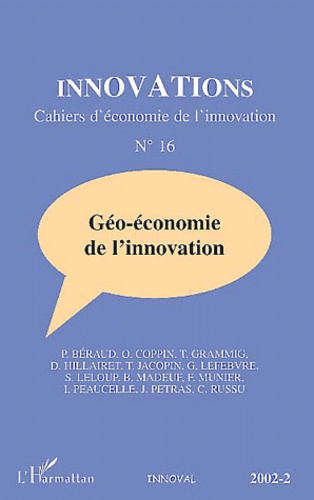 Anonyme - Innovations N° 16 / 2002-2 : Geo-Economie De L'Innovation.